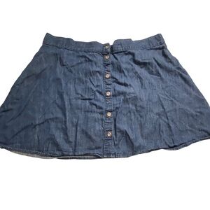 Merona Jean Skirt Button Front XL